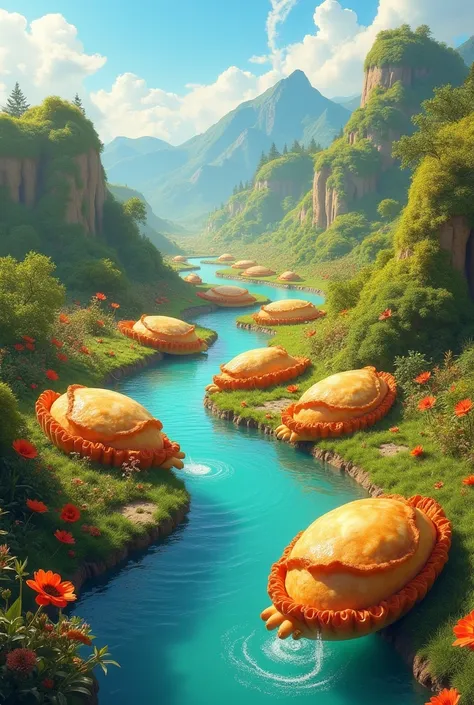 a river of empanadas