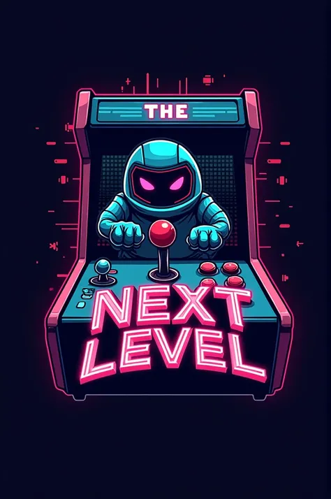 Create a logo for an Arcade video game themed restaurant named The Next Level 