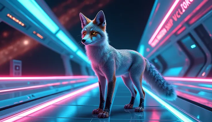 futuristic fox on the queen ship