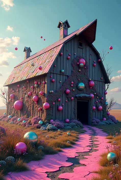 psychedelic barn