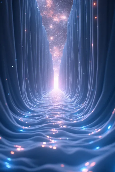 domain expansion that is an hallway of an unlimited silk in from of the universe inside and a universal background