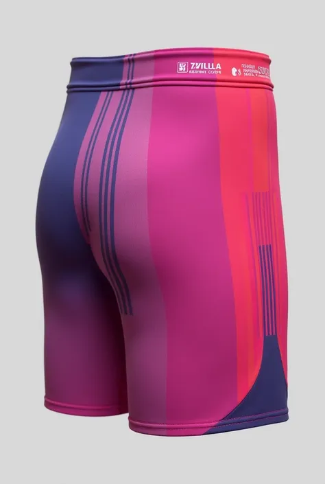 i would like you to create an image of a sports skirt with vertical stripes from germany 2024 pink colors ,purple and white