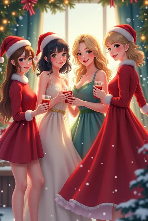 i wanted four cute  women for christmass