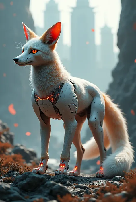 create the nine-tailed fox from mythology with robotic fusion