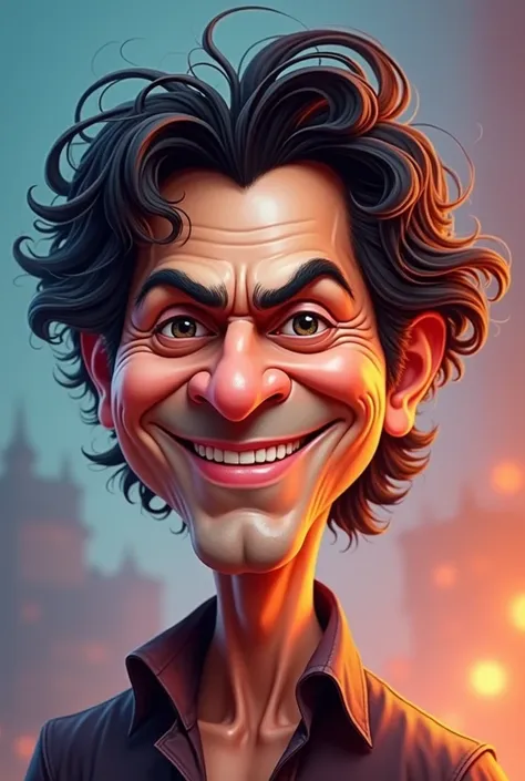 shahrukh khan in caricature styl