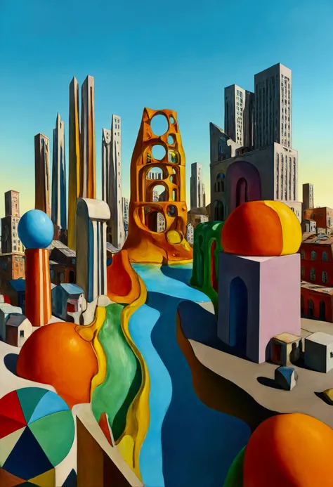 score_9, score_8_up, score_7_up, weird cityscape, buildings melting into each other, impossible structures, optical illusions, d...