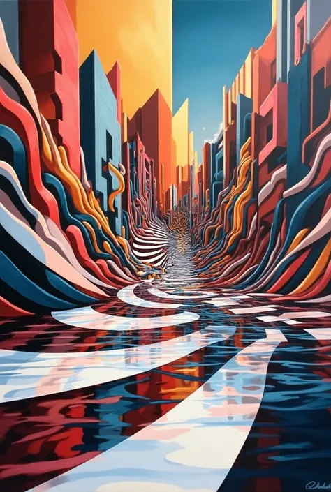 optical illusion painting art