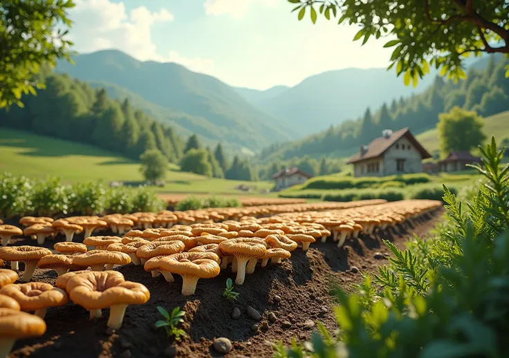 mushroom farming 4k organic village no people only mushroom farming  reality