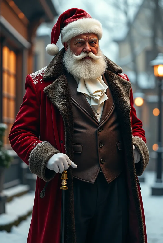 a cool santa claus who is dandy and has strong intentions