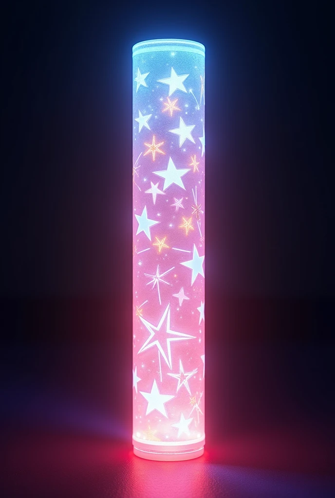 a fun, wacky, white light stick for the fanmade kpop group konnecting starz. with 12 stars, constellations that will connect fan...