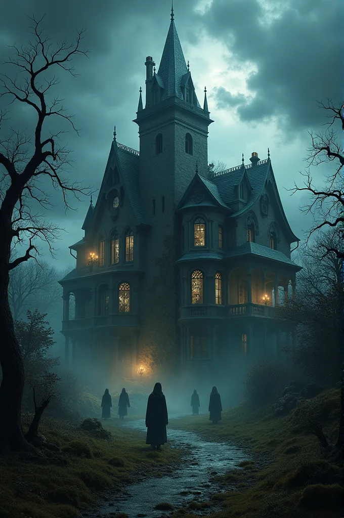 build a haunted mansion in a dark fantasy