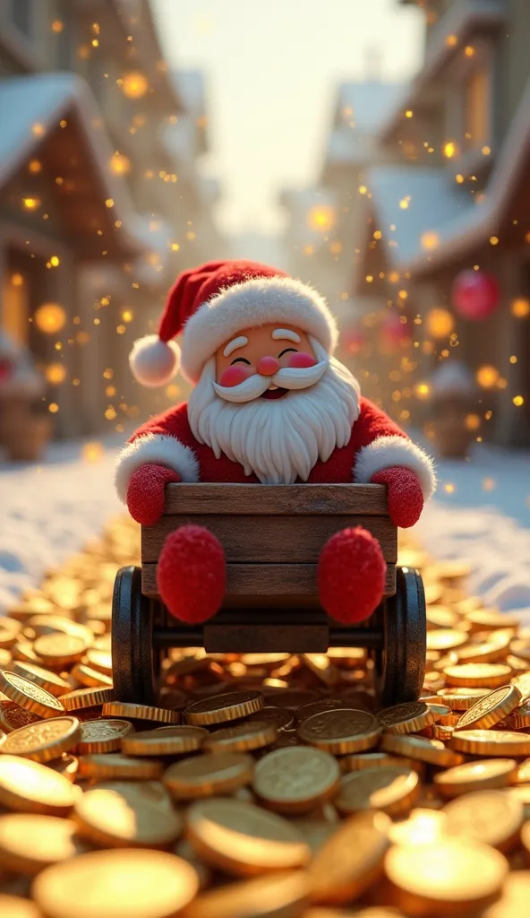 this year's photo is a 16k close-up of the image from the back of ( sliding santa claus wagon 12345s )there's a santa sitting in...