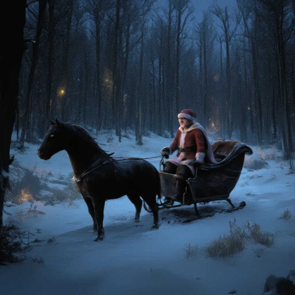 {
  "title": " santa claus and the sleigh in the chapultepec forest ",
  "description": {
    " setting ": " santa claus driving...