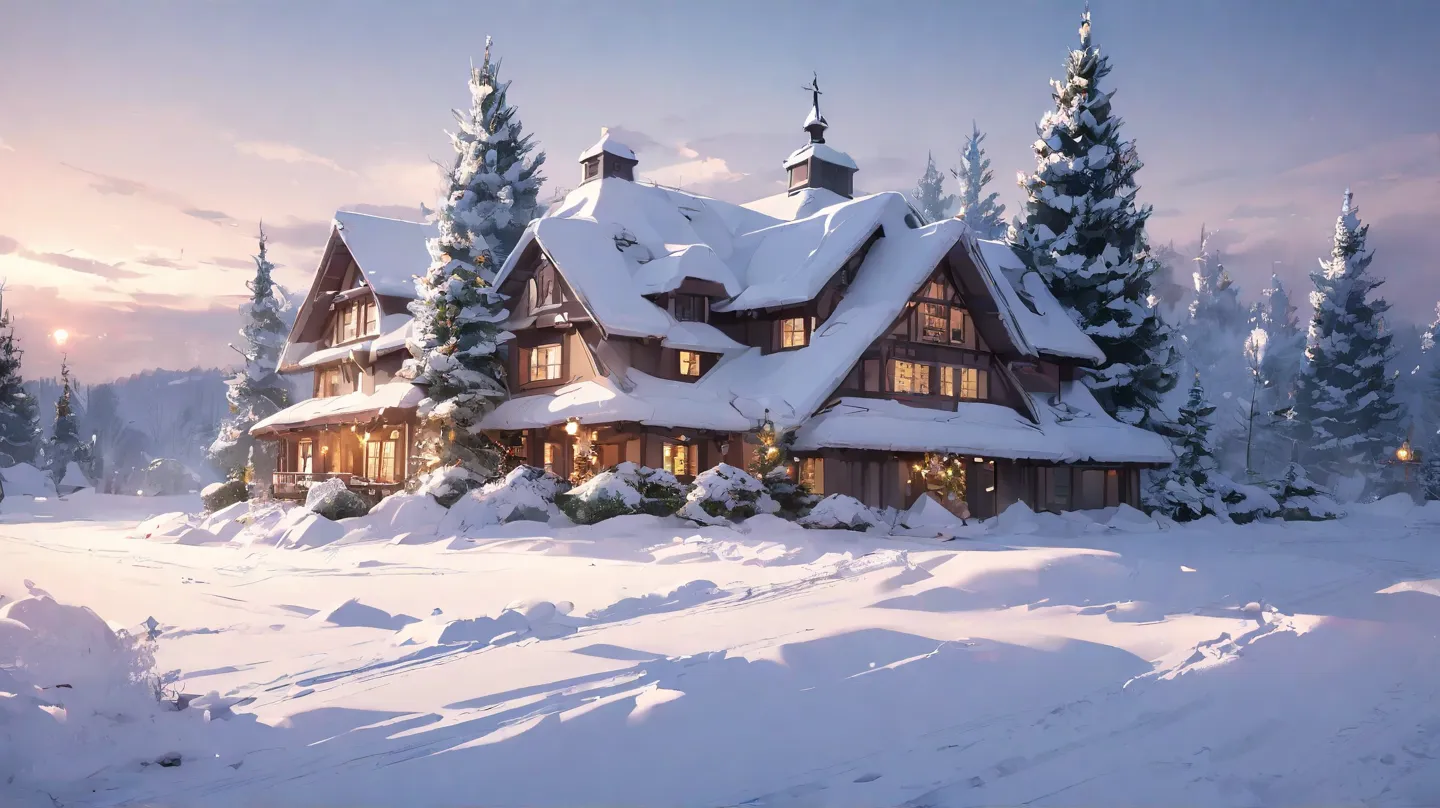 winter scenery and christmas