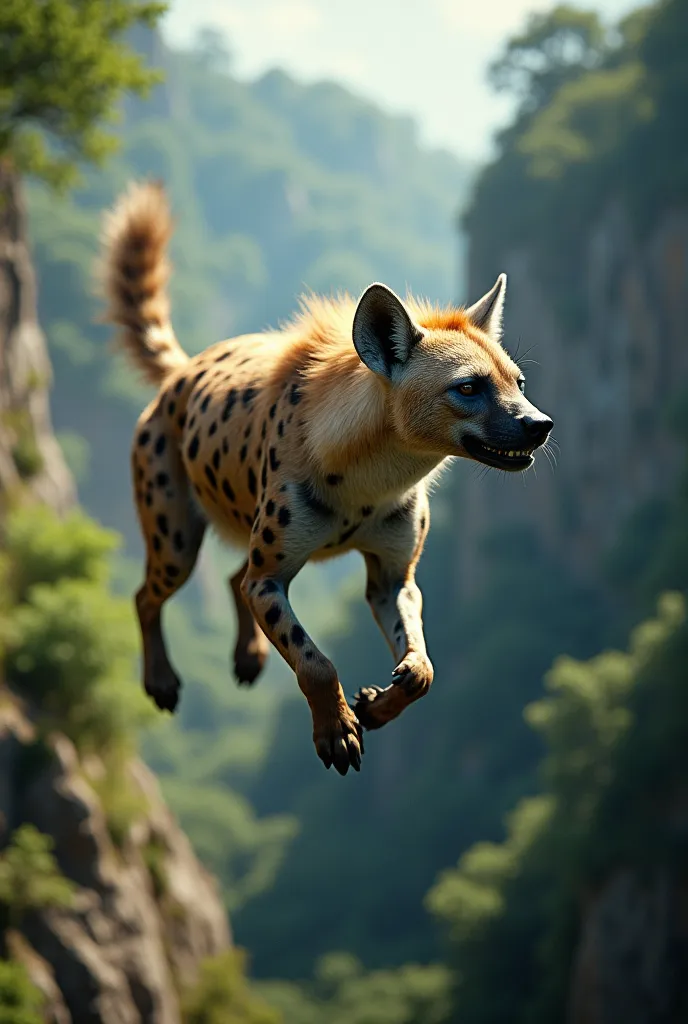 a myena is flying on front in a hyperrealistic scene in deep nature background hyperrealistic scene.