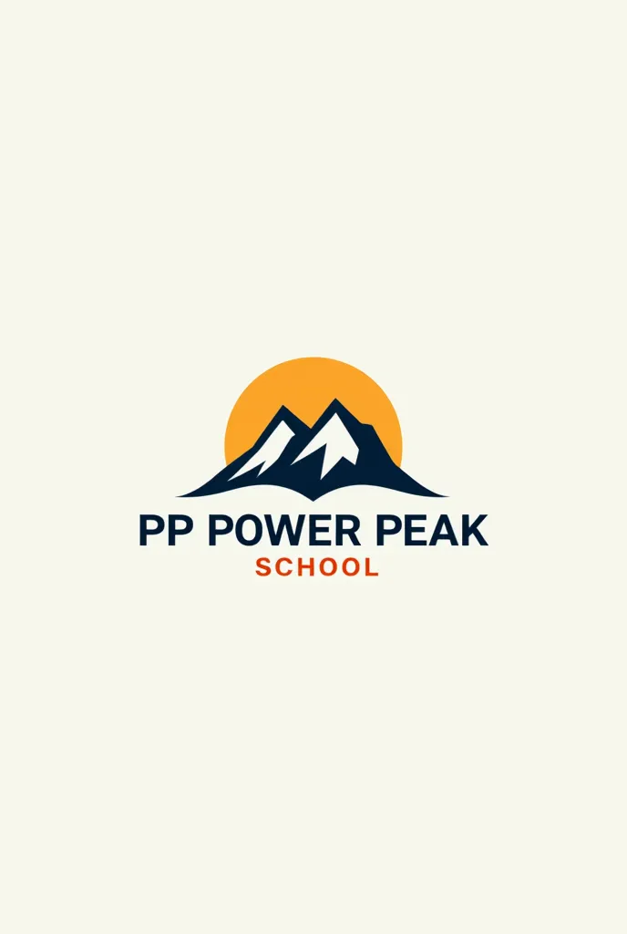 pp power peak school logo design simple student