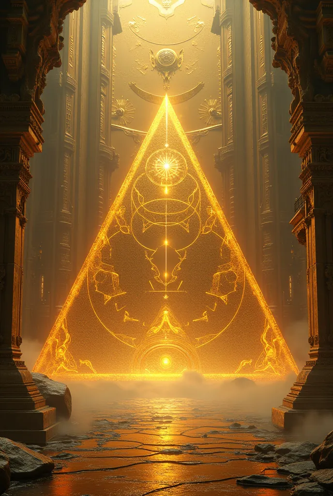 time dimension, gold triangle, big clock