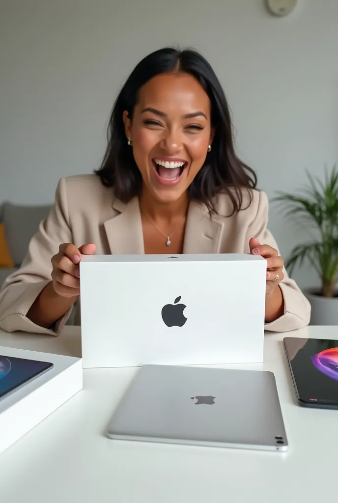 a woman vlogs unboxing apple products