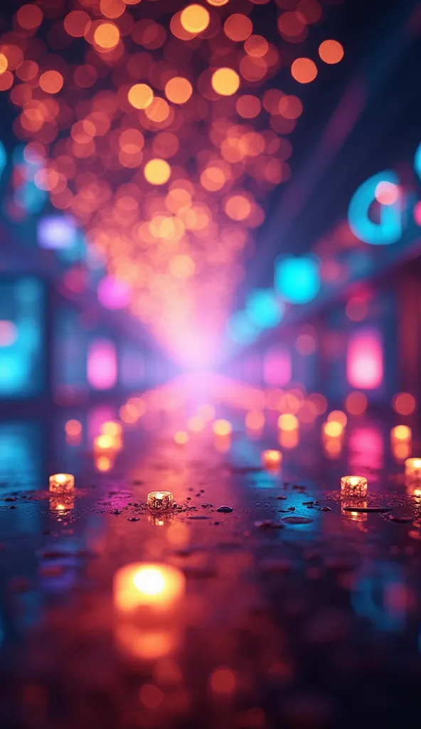 flashing lights on 16 different bokeh backgrounds:9