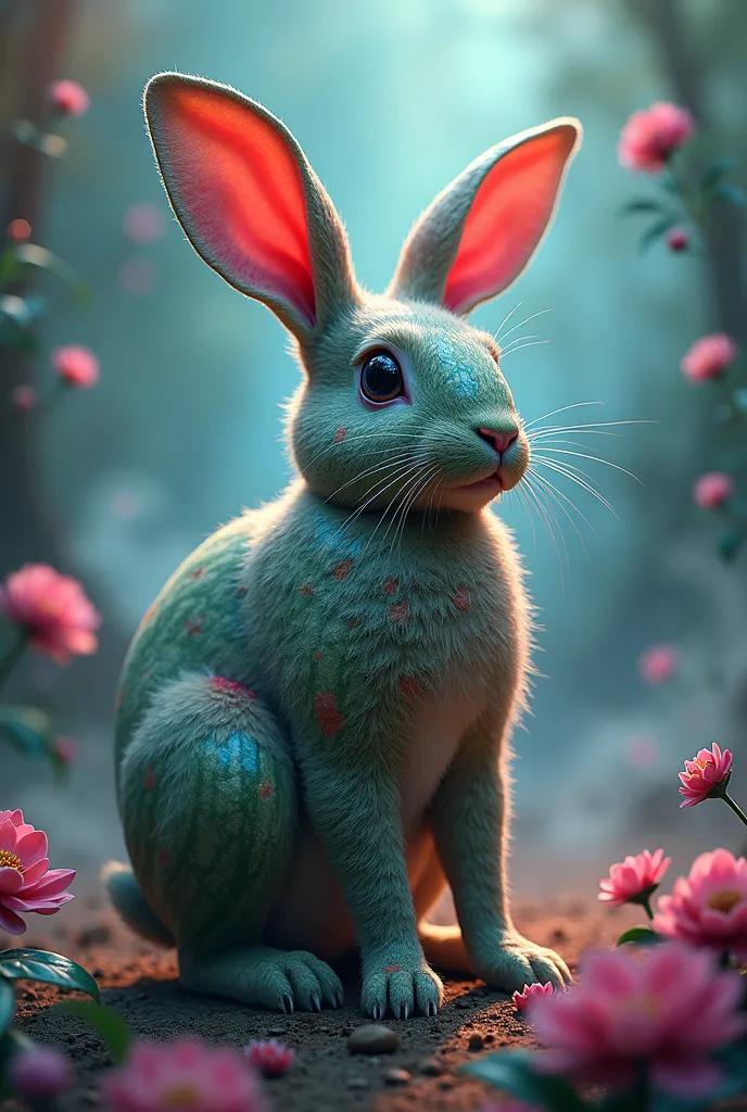 the color of the watermelon is mixedmagicalbecomes a hybrid rabbit