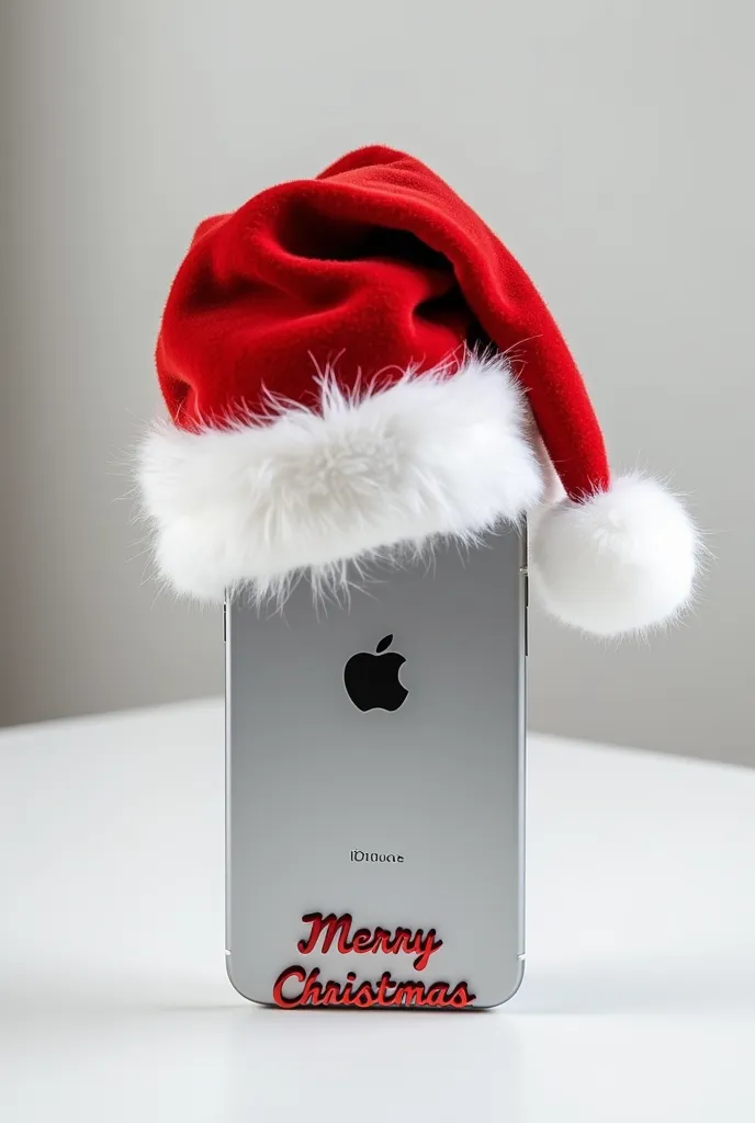 type merry christmas, put a christmas hat on top of the iphone, and type from the corner of the smart mobile hub image.