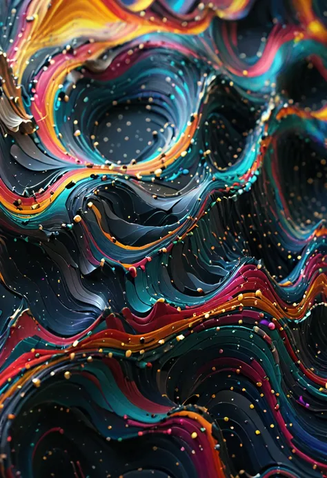 a close up of a graphic of a sound wave with a lot of different colors, abstract art representing data, sound waves, sound wave,...