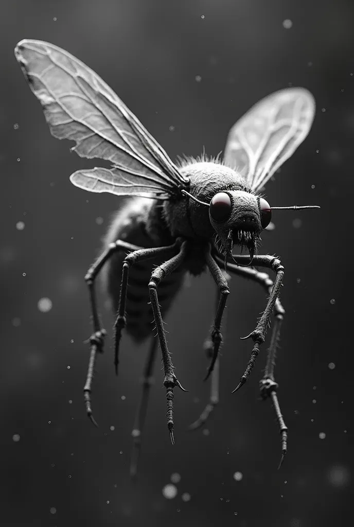 devilling fly on space or something. unique and imaginary in black and white color