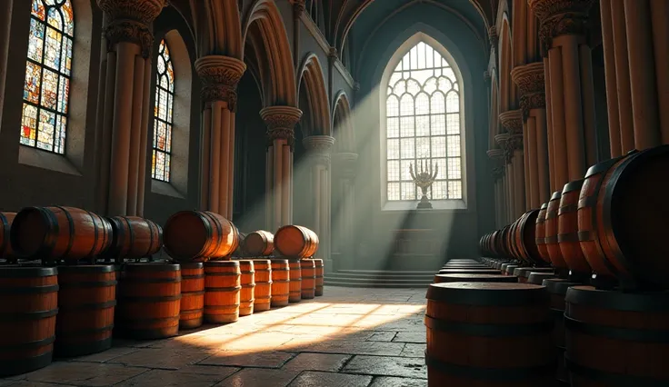 barrels in the church