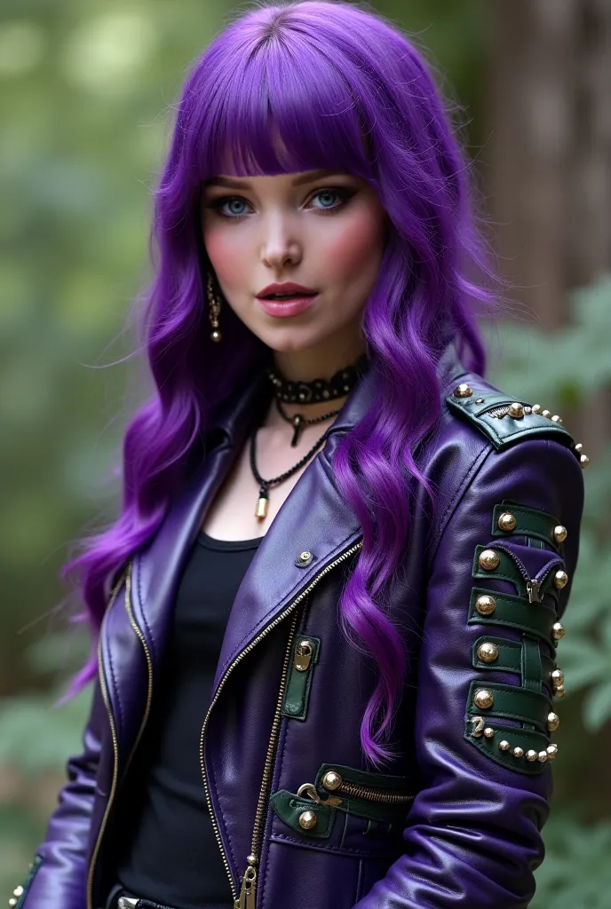 17-18 year olds and have a striking look with a rebellious and alternative vibe. Her hair is generally vibrant purple, ranging b...