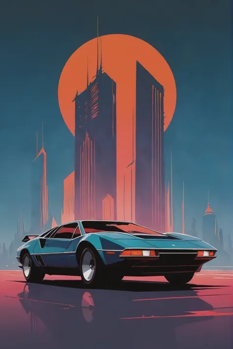 minimalist 1980s cyberpunk poster, __envy_scifi_vehicles/prompt__<lora:envystarlight80sscifiposter01:1>