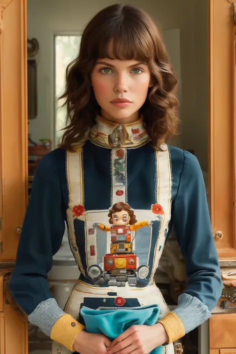 masterpiece,best quality,<lora:tbh317-:0.8>,illustration,style of tory burch portrait of housework robots