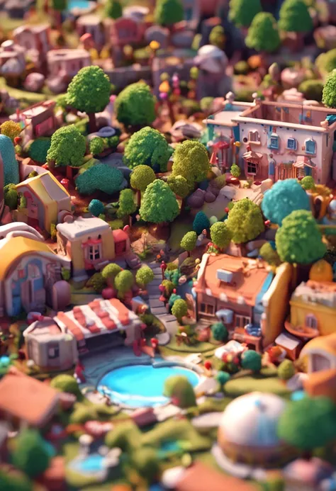 minitary，super cute clay world, cute clay freeze frame animation, tilt shift，excellent lighting，volume lerscape，brush rendering，...