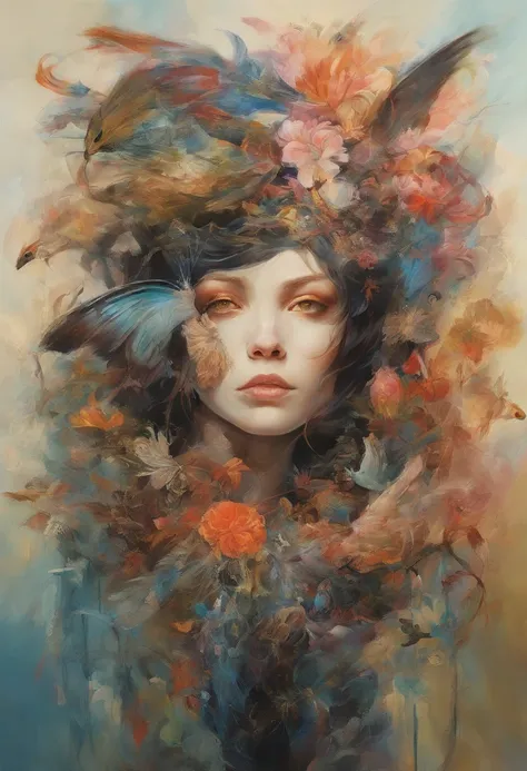 there is ugliness in beauty, but there is also beauty in ugliness. in the style of adrian ghenie, esao andrews, jenny saville, e...