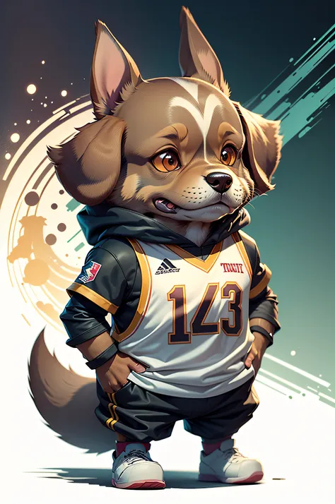 c4tt4stic, cartoon doberman dog in basketball player uniform