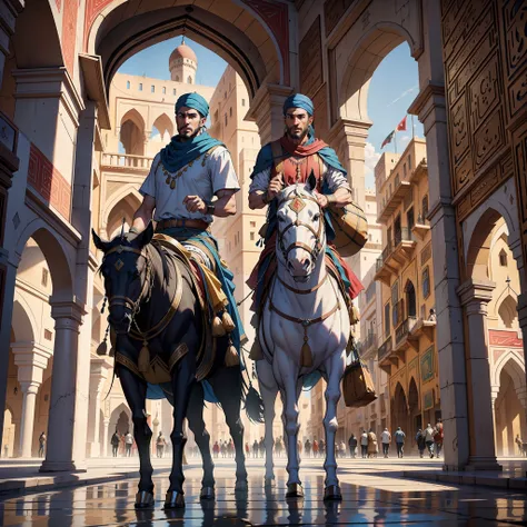 hyper realistic super detailed dynamic shot masterpiece cinematic scene scenes movie epic legendary moroccan city islamic archit...