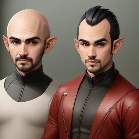 bald hispanic man as megamind