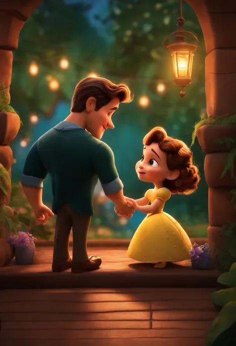 casal no estilo disney pixar, alta qualidade, melhor qualidade