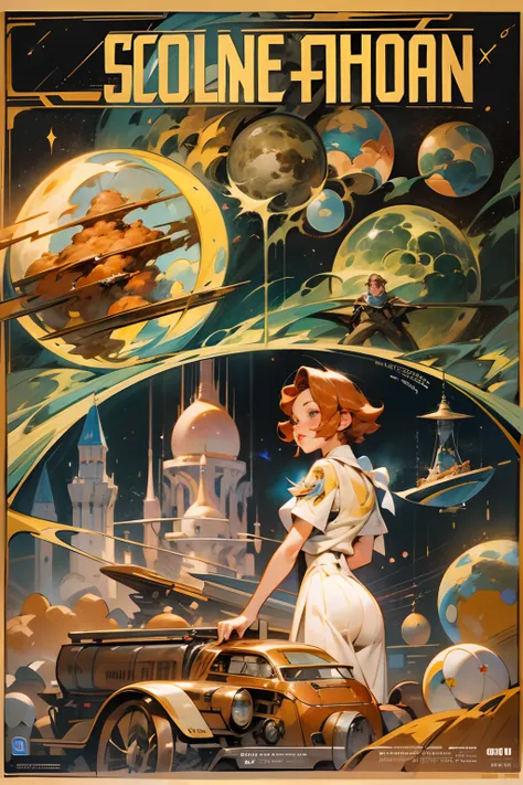 science fiction stories（（（old movie posters from the 30s））），（poster for），（（charact）），disney animation art style，tmasterpiece，sup...