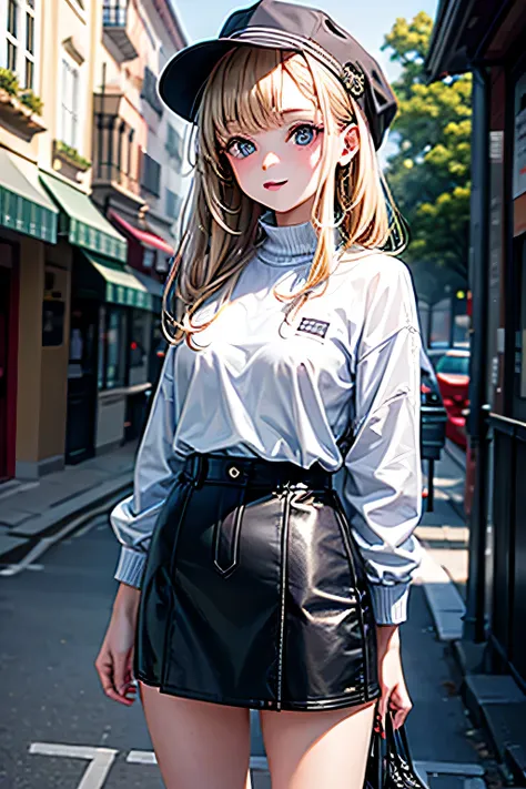 highest quality, detailed background, girl, ,euro_street, random_wear,